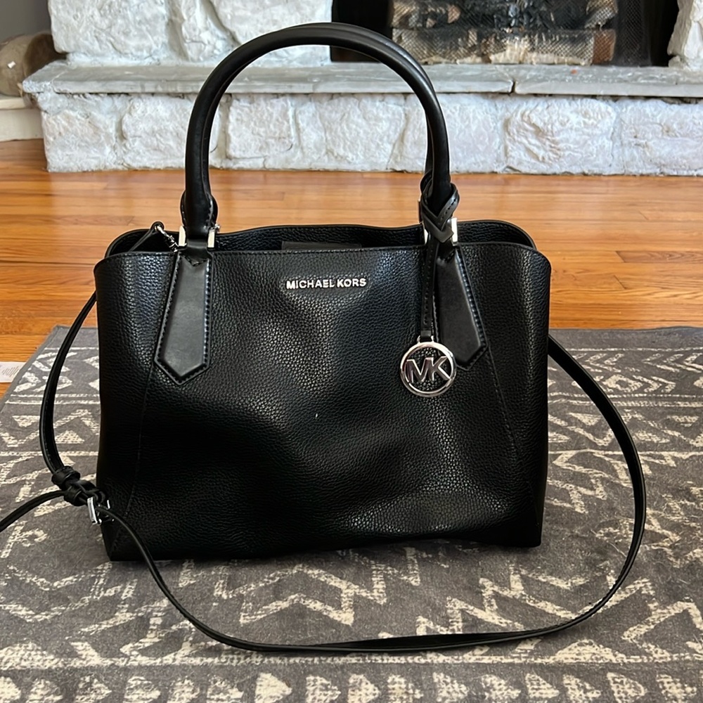 Michael Kors Black Leather Tote Bag